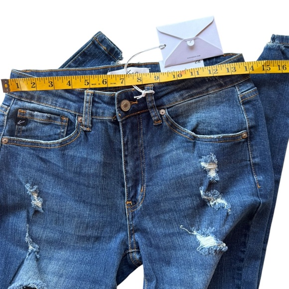 KanCan Blue Skinny Distressed Jeans - Picture 7 of 8